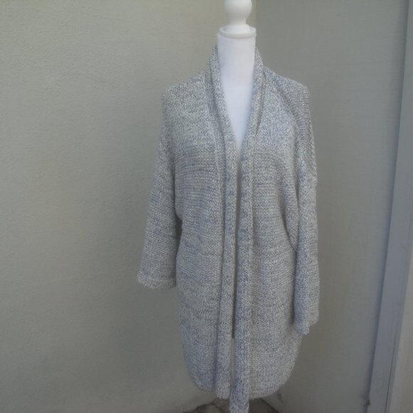 Banana Republic Womens Cardigan Size Large Blue Open Preppy Classic Sweater - Picture 6 of 9